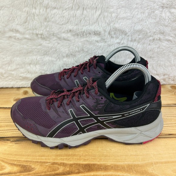 ASICS Gel-Sonoma 3 Womens Size 7 Purple Burgundy Athletic Running Shoes T774N - Picture 5 of 13